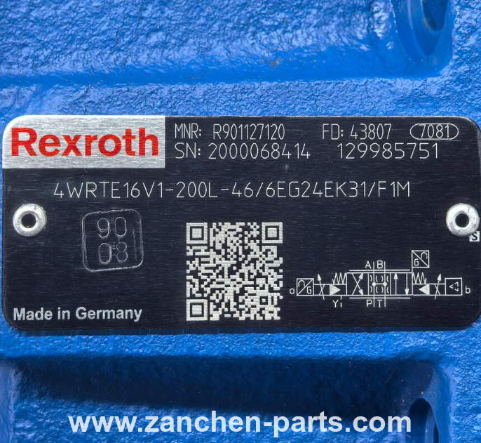 Rexroth R901127120 Proportional Directional Valve 4WRTE16V1-200L-46/6EG24EK31/F1M